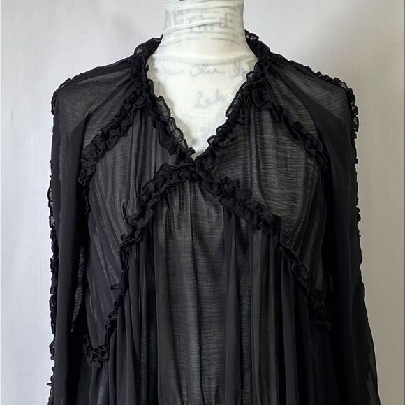 Aurum Chiffon Minidress size 2 - Picture 7 of 11